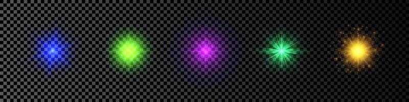 Light effect of lens flare vector
