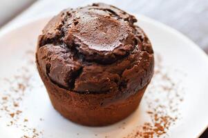 chocolate cake or dark chocolate cake or chocolate cupcake photo