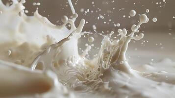 AI generated milk splashing photo