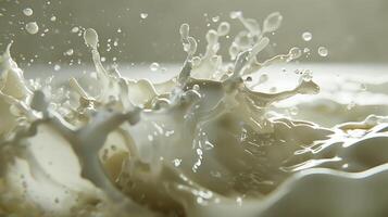 AI generated milk splashing photo