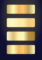 Collection of gold gradient palette background vector