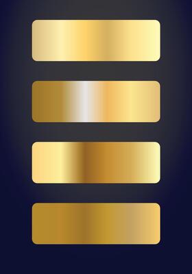 Collection of gold gradient palette background