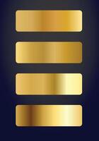 Collection of gold gradient palette background vector