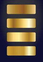 Collection of gold gradient palette background vector