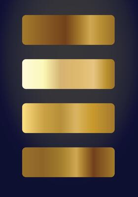 Collection of gold gradient palette background