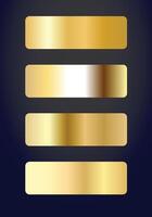 Collection of gold gradient palette background vector