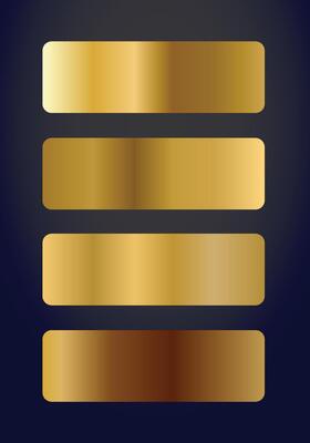 Collection of gold gradient palette background