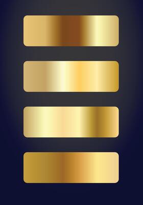 Collection of gold gradient palette background