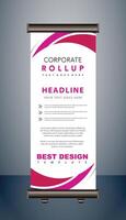 vector rollup banners template with business presentation design template