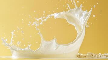 AI generated milk splash photo