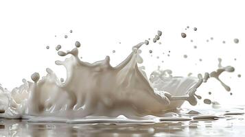 AI generated milk splash Isolated on white background photo