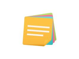3d stationery items for back to school and office elementary work equipment part of desk vector