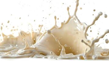 AI generated milk splash Isolated on white background photo