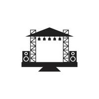 concert stage icon vector