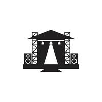 concert stage icon vector