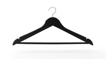 AI generated Classy and Functional, Organize in Style, Isolated Black Clothes Hanger, Generative AI photo