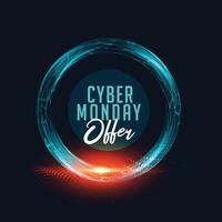 Cyber monday offer template for online shopping vector