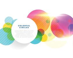 shiny colorful circles background with text space vector