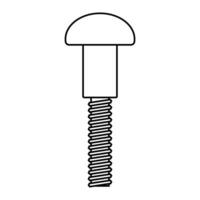 Self-tapping screw icon vector. Screw illustration sign. Bolt symbol or logo. vector