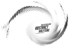 abstract halftone background in spiral circular style vector