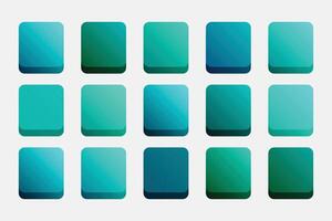 turquoise color combination gradient set vector