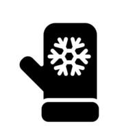 Mittens icon vector. Winter illustration sign. Cloth symbol or logo. vector