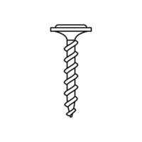 Self-tapping screw icon vector. Screw illustration sign. Bolt symbol or logo. vector