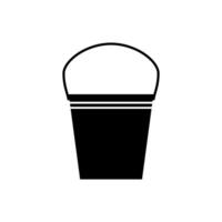 Bucket icon vector. Cleaning illustration sign. Basket symbol or logo. vector