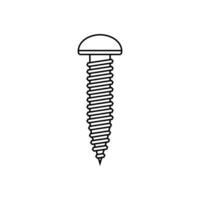 Self-tapping screw icon vector. Screw illustration sign. Bolt symbol or logo. vector