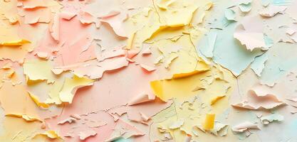 AI generated Torn grunge ripped pastel colorful paper background photo