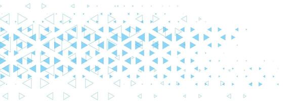 abstract white banner with blue triangle shapes design vector