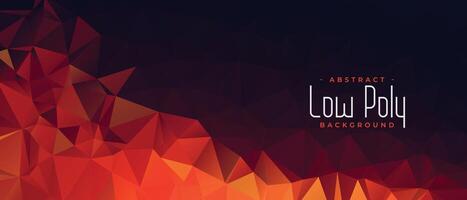 abstract low poly banner design with triangle shapes vector