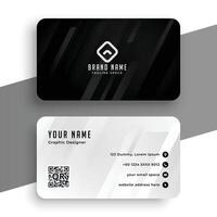 negro y blanco elegante negocio tarjeta diseño vector