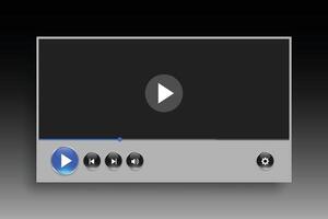 class style video player template design mockup vector