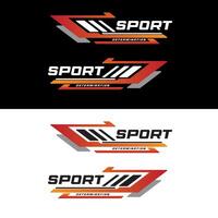 Sport racing stripes car stickers. modification body speed and drift vinyl decal isolated set templates vector