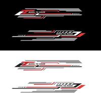 Sport racing stripes car stickers. modification body speed and drift vinyl decal isolated set templates vector