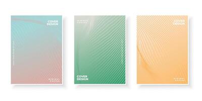 Colorful gradient minimal abstract covers design set vector