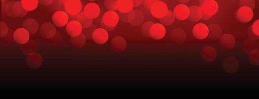 beautiful red bokeh banner with text space vector