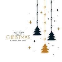 decorativo Navidad antecedentes con árbol y estrellas vector