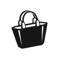 Shop bag icon. Bag icon silhouette for web. Vector illustration