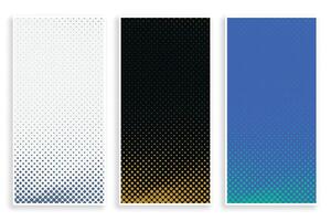 abstract halftone banners in three colors design vector