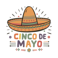 ai généré graphique avec le une inscription cinco de mayo pour le mexicain vacances png