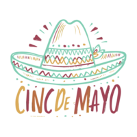 AI generated graphic with the inscription cinco de mayo for the mexican holiday png