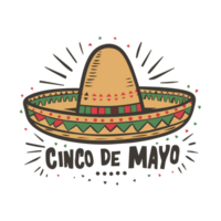 AI generated graphic with the inscription cinco de mayo for the mexican holiday png