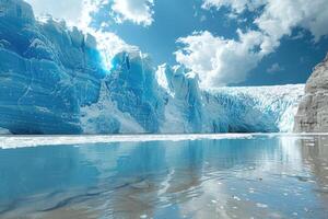 AI generated Climate change melting glaciers faster professional photography photo