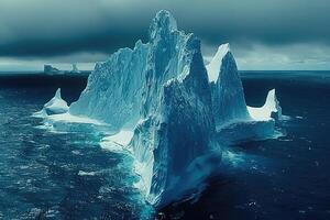 AI generated Climate change melting glaciers faster professional photography photo