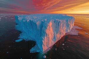 AI generated Climate change melting glaciers faster professional photography photo