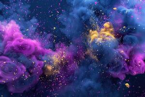 AI generated Vibrant explosion of colorful particles background photo