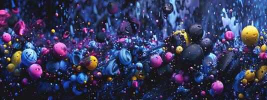 AI generated Vibrant explosion of colorful particles background photo