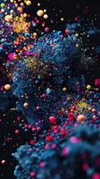 AI generated Vibrant explosion of colorful particles background photo